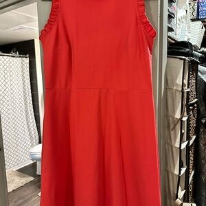 LOFT Coral Sleeveless Midi Dress